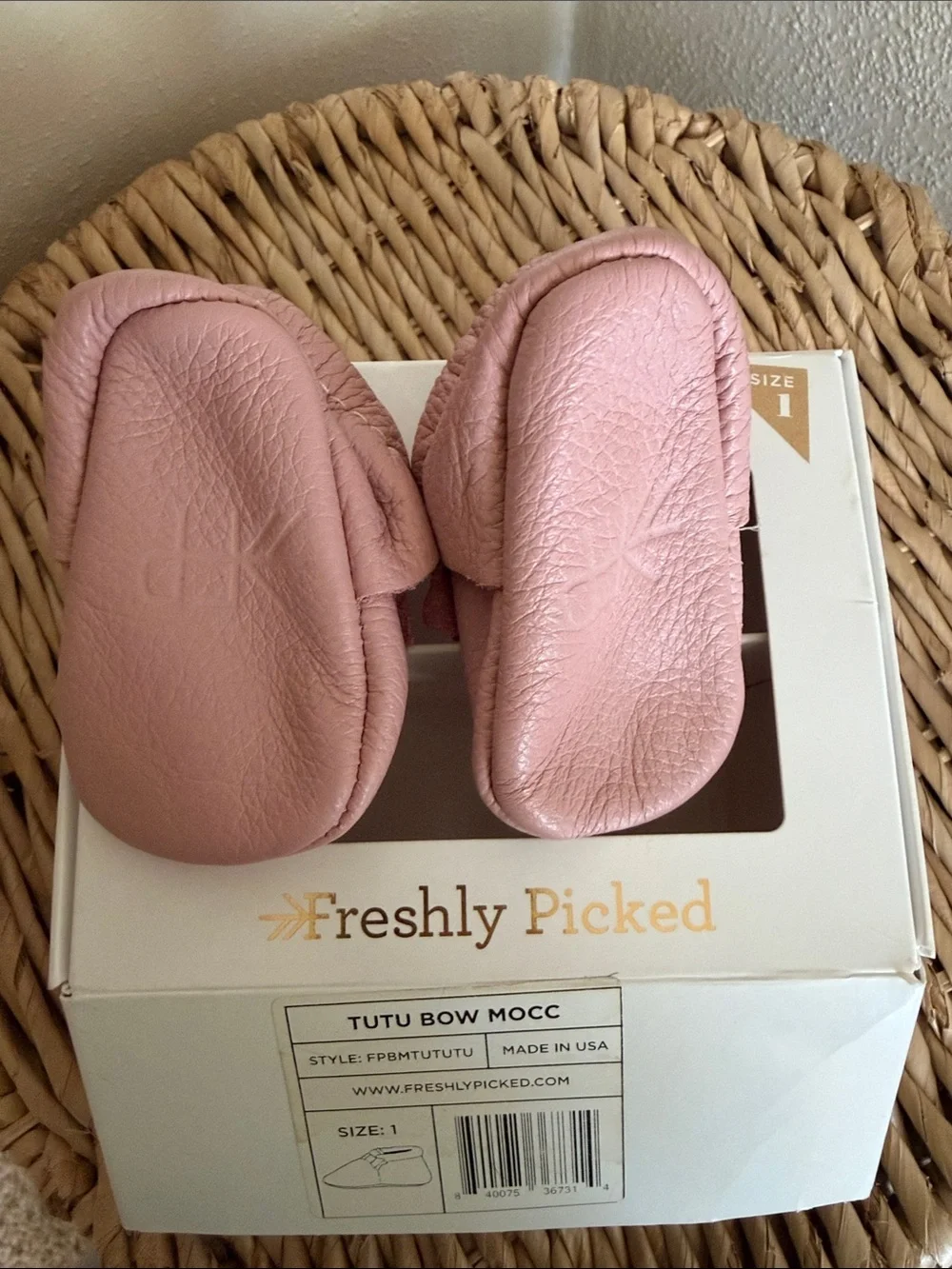 Freshly Picked Pink Tutu Bow Moccasins